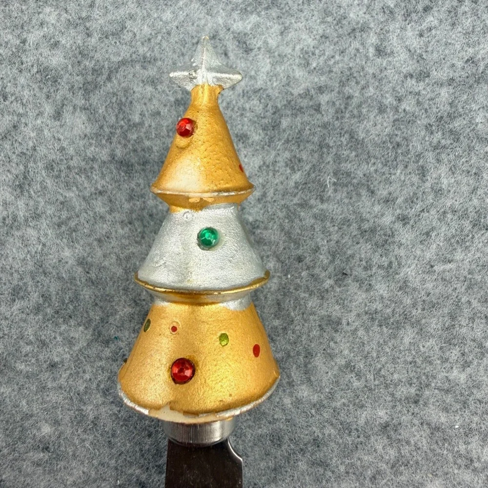 Christmas Tree Cheese Spreader Knife Stainless Steel Holiday Butter Spreader